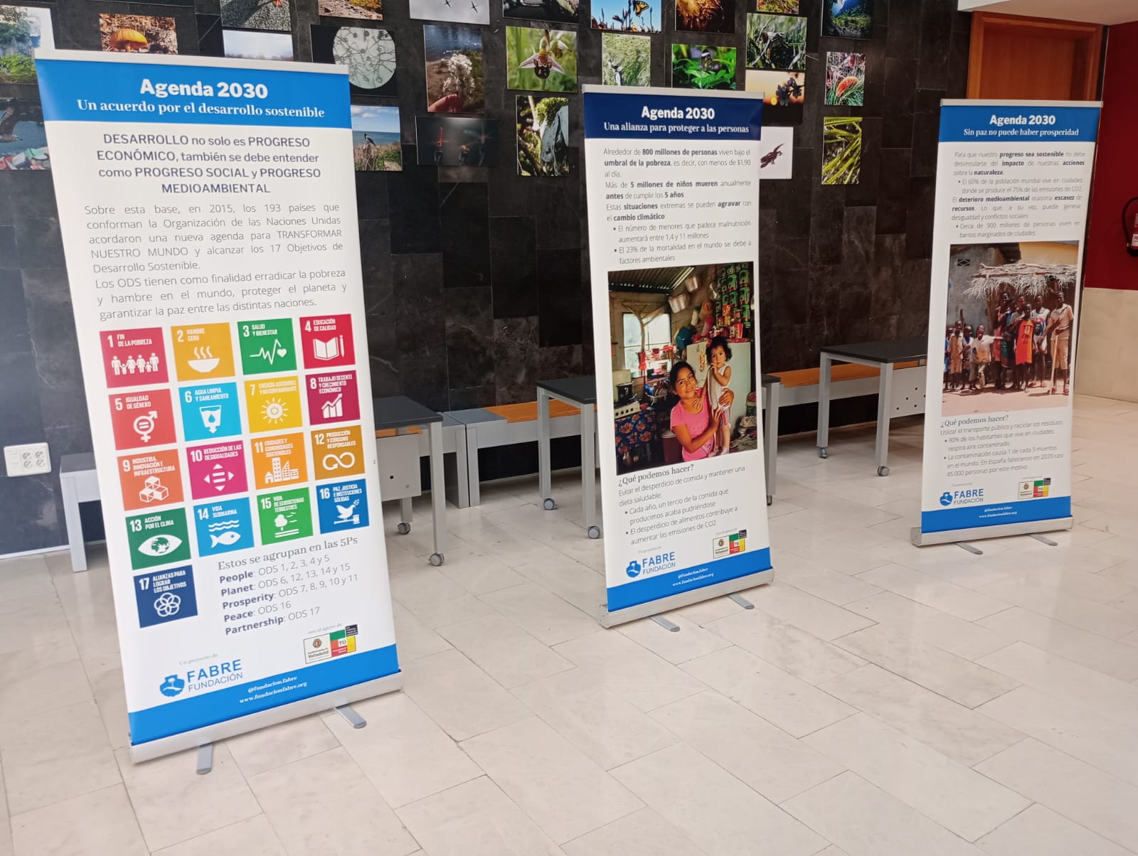 Agenda 2030: un acuerdo por el desarrollo sostenible. Exposición en la Facultad de Biología. Agenda 2030: un acuerdo por el desarrollo sostenible. Exposición en la Facultad de Biología.