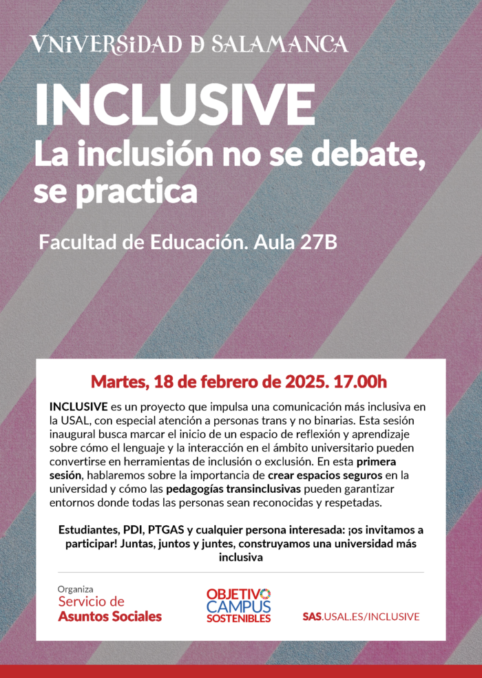 INCLUSIVE - Comunicación inclusiva en la Universidad de Salamanca INCLUSIVE - Comunicación inclusiva en la Universidad de Salamanca