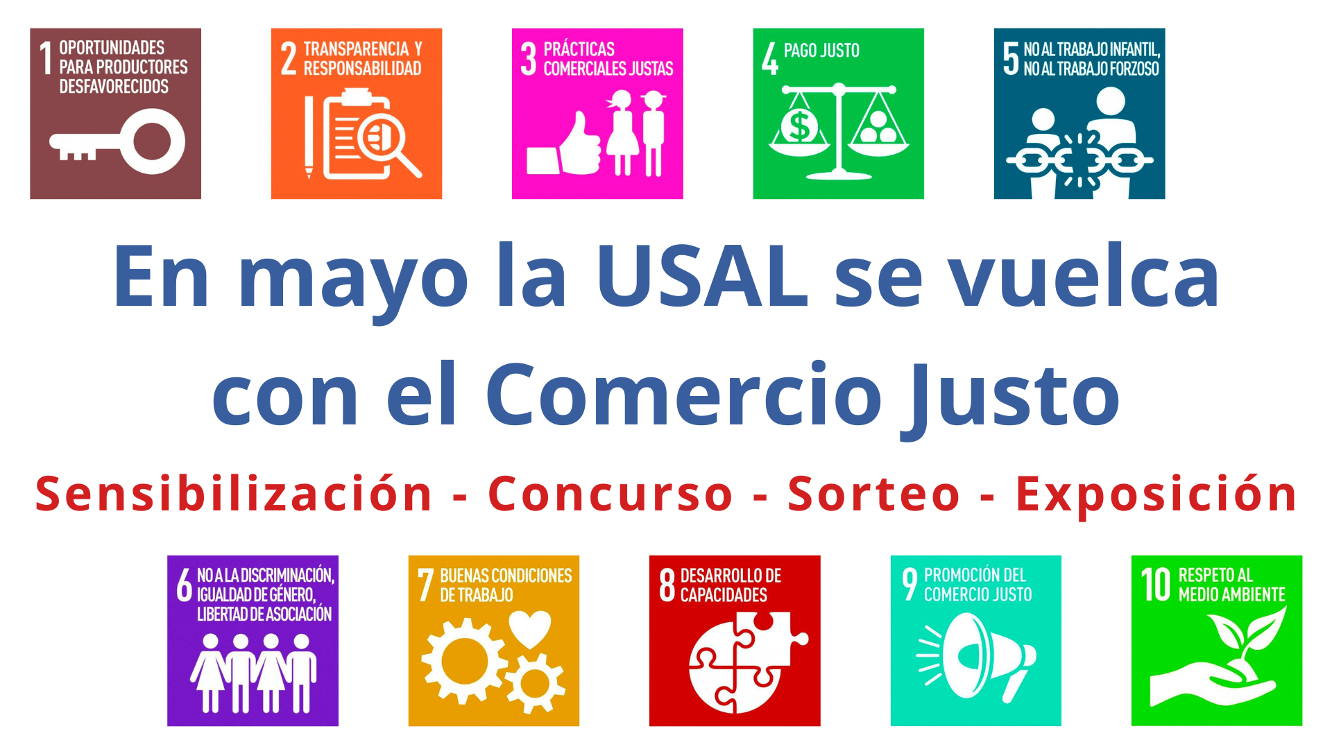 En mayo la USAL se vuelca con el Comercio Justo