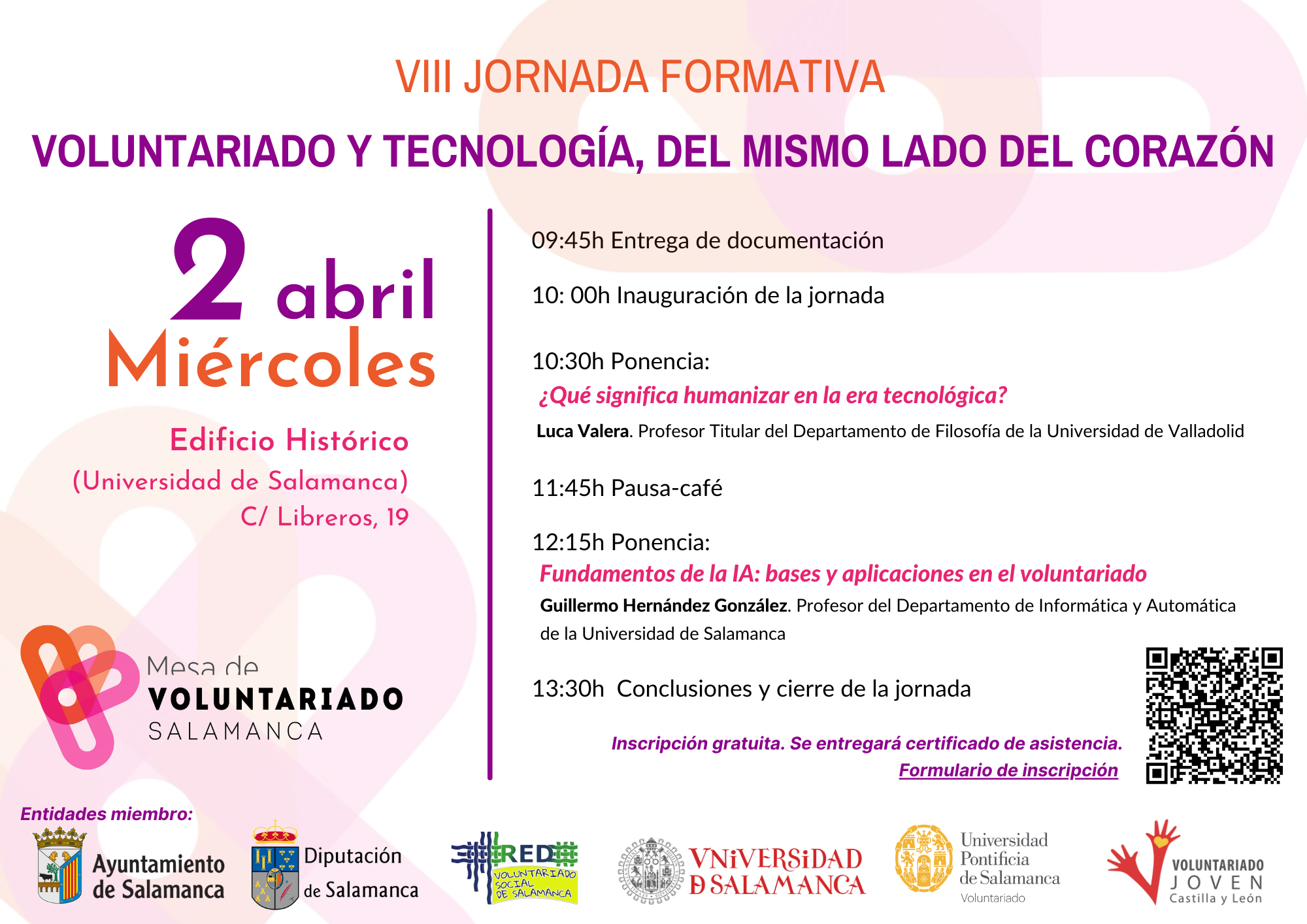 VIII Jornada Formativa de la Mesa de Voluntariado: “Voluntariado y tecnología, del mismo lado del corazón”