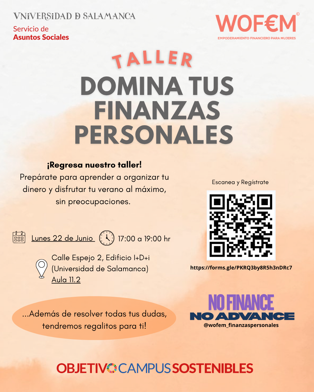 Taller Domina tus finanzas personales 22 JUNIO 2026